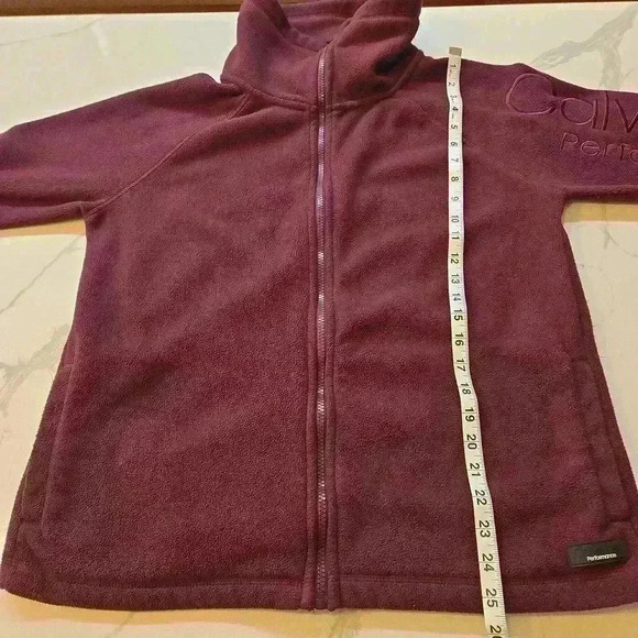 Calvin Klein Performance Womens Zip Up Neck Warmer Fleece Plum Size Large - Picture 11 of 11